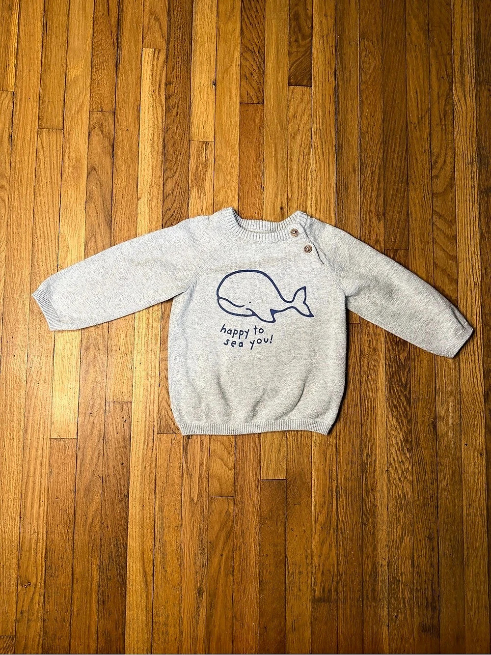 H&M 12M Happy to Sea You Whale Sweater
